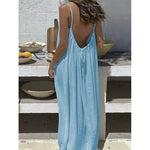 Sleeveless Loose Sleepwear Maxi Dress