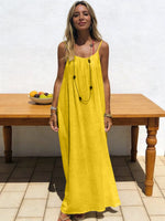 Sleeveless Loose Sleepwear Maxi Dress