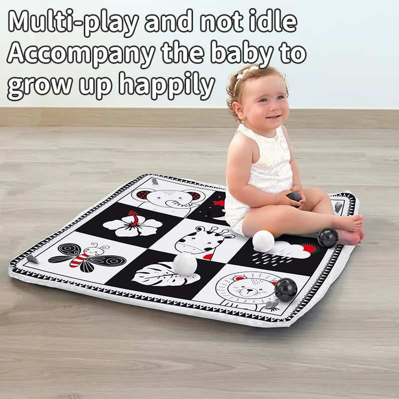 Baby Play Gym Play Mat Children Play Mat Rack Newborn Baby Activity Gym Mat 0-36 Months Tummy Time Crawling Game Blanket Toys