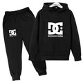 Kids Spring Autumn Casual Simple Print 2pcs Hoodie+Pants Tracksuits Trend Outfits Clothes Sets For 2-13 Years Boys And Girls