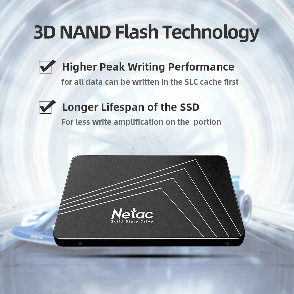 Netac SATA SSD 2TB 4TB 1tb 128gb SSD 480gb 512gb 256gb HD SSD Hard Drive Disk Hdd Internal Solid State Drive for Laptop PC