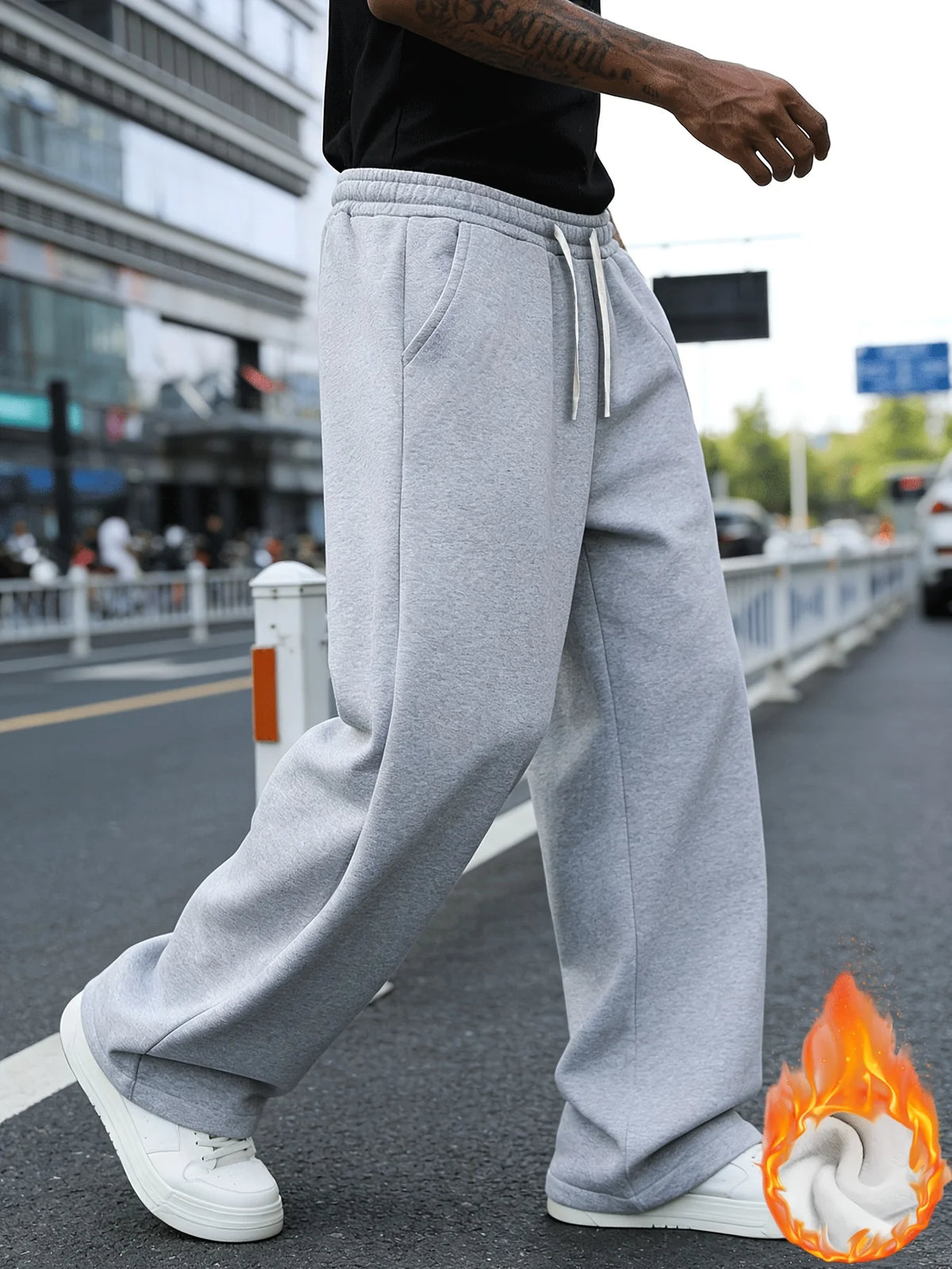 Men's Casual Jogger Pants – Loose Fit Drawstring Streetwear