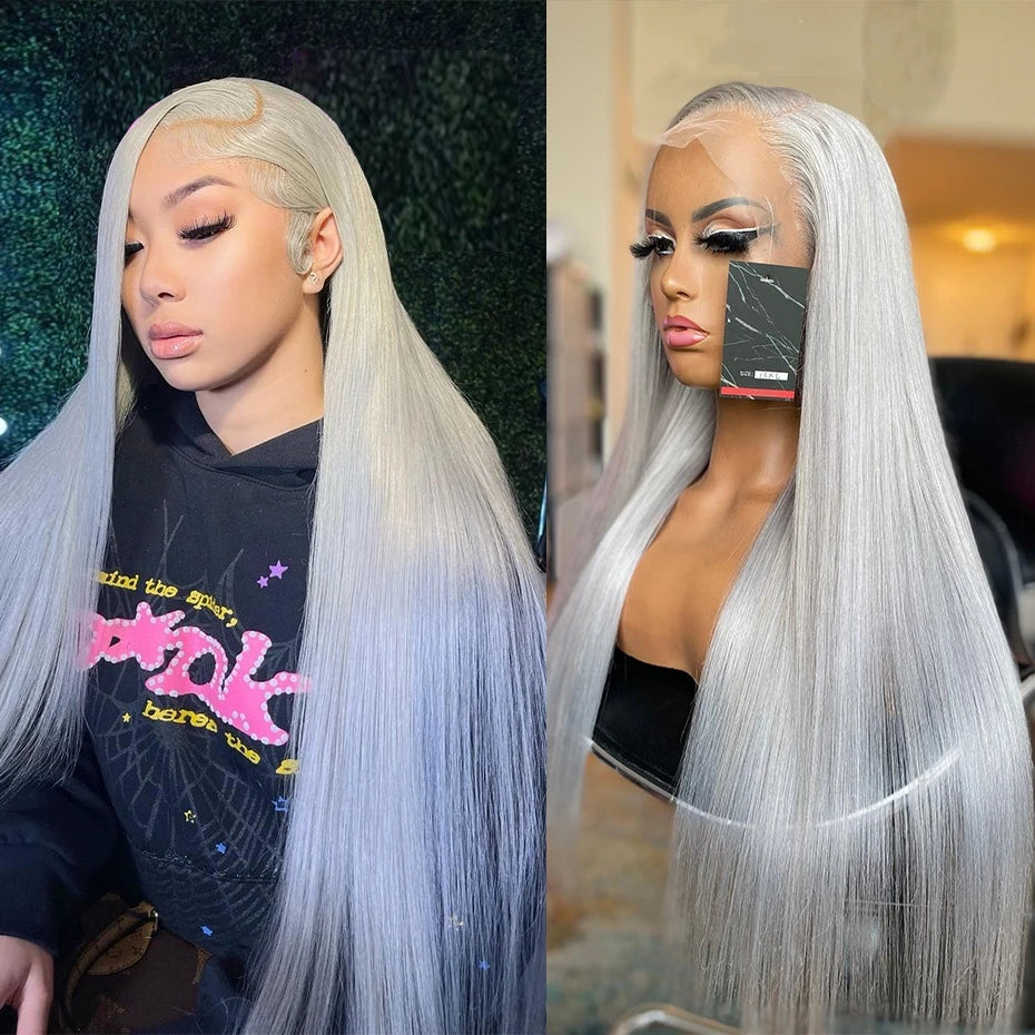 Body Wave 13x6 Teal Blue Color Human Hair Wig Preplucked Light Pink Purple Lace Frontal Wigs For Women Mint Green Lace Front Wig